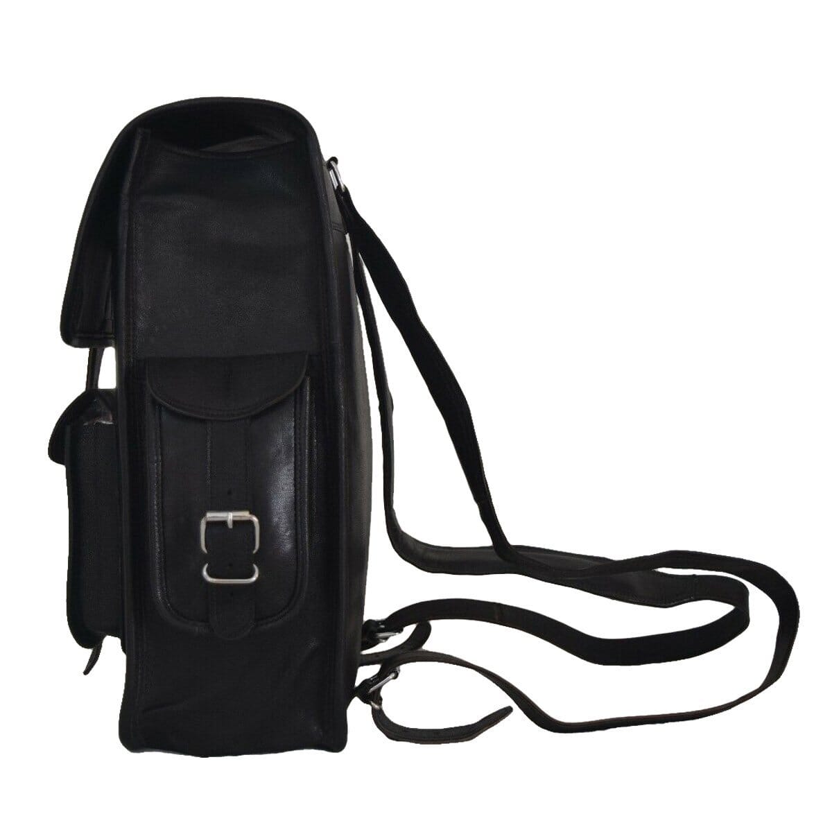 Onyx Leather Office Backpack — view 3