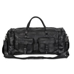 Onyx Oversized Leather Travel Duffel — view 1