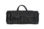 Onyx Oversized Leather Travel Duffel — view 3