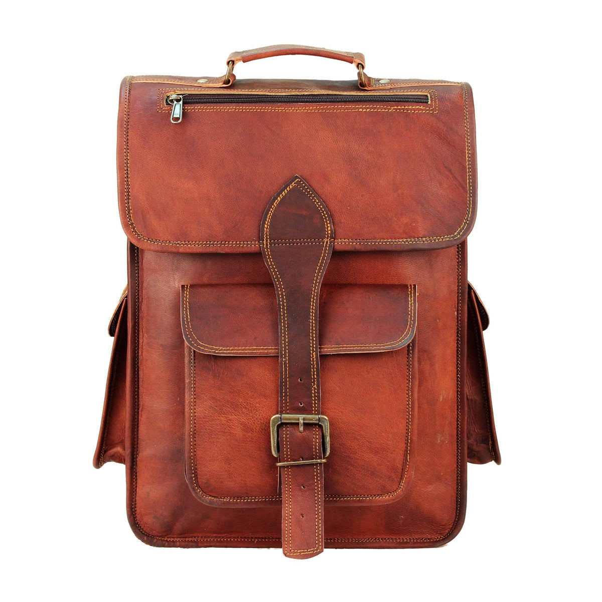 Ridge Leather Laptop Rucksack — view 1