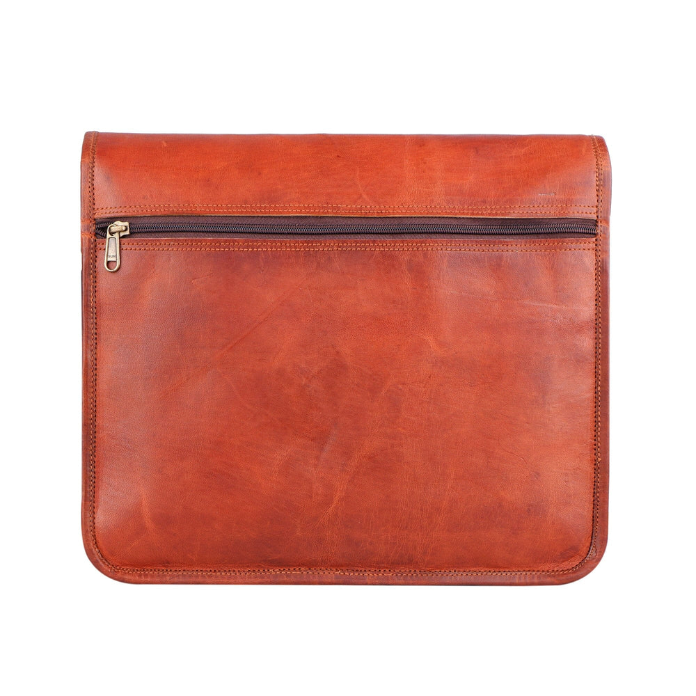 Tan Everyday Leather Messenger — view 2