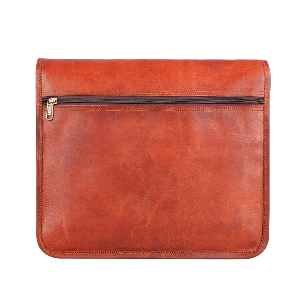 Tan Everyday Leather Messenger — view 2