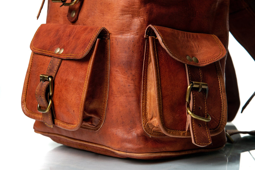 Trailhead Tall Leather Rucksack — view 3