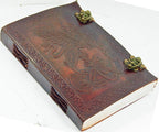 Large Dragon Embossed Leather Journal – Coptic Bound, Lock Closure