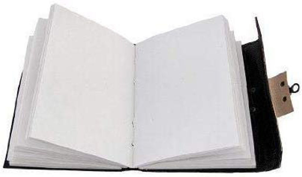 Heart Embossed Leather Journal – Coptic Bound with Lock, 8"x6"