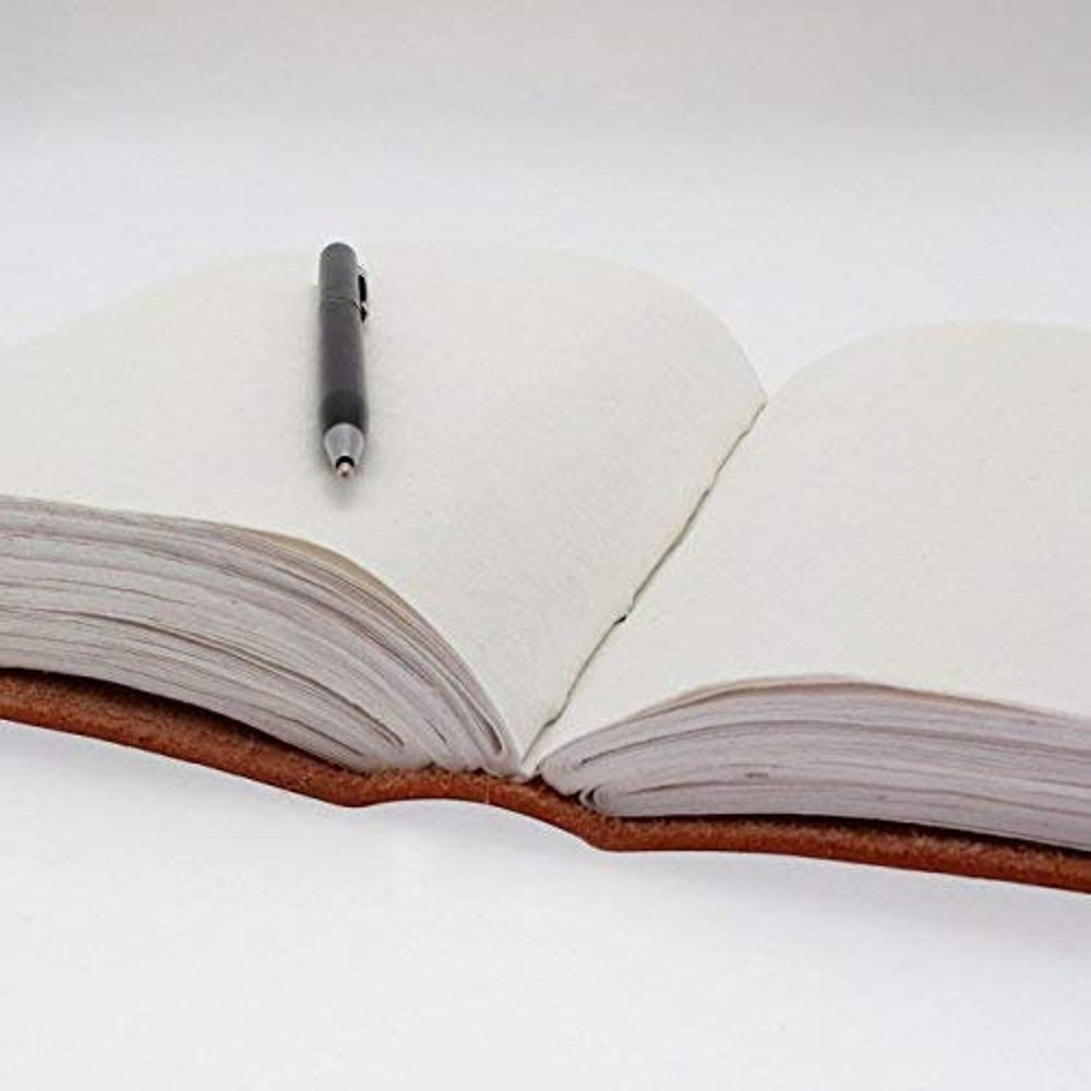 Vintage Embossed Leather Journal Set of 2 – Handmade Notebook 6"x4"