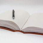 Vintage Embossed Leather Journal Set of 2 – Handmade Notebook 6"x4"
