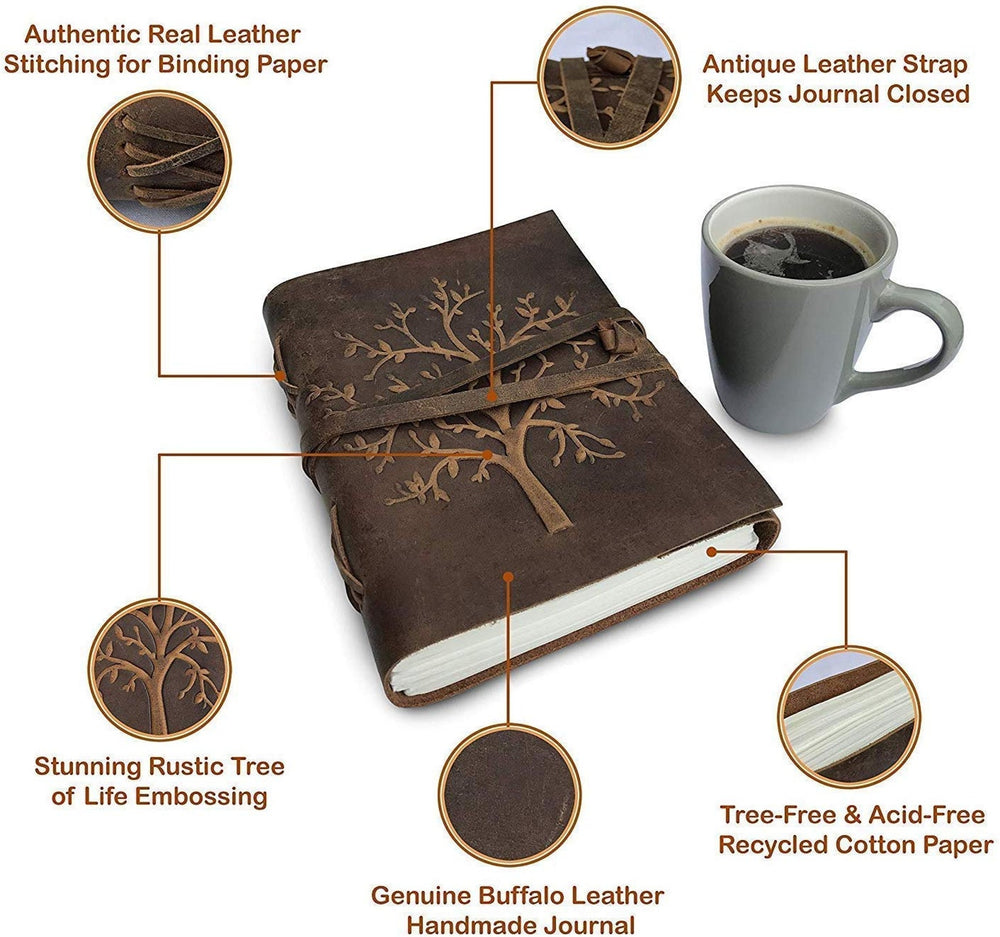 Personalized Engraved Leather Journal – Minimalist Notebook