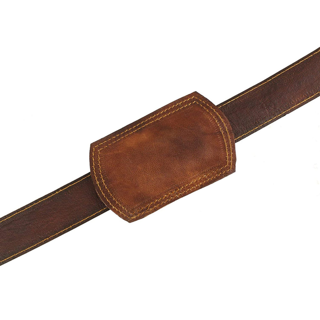 Leather Replacement Shoulder Strap – Padded with Brass Swivel Hooks