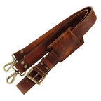 Adjustable Leather Shoulder Strap – Padded Brass Swivel Hooks