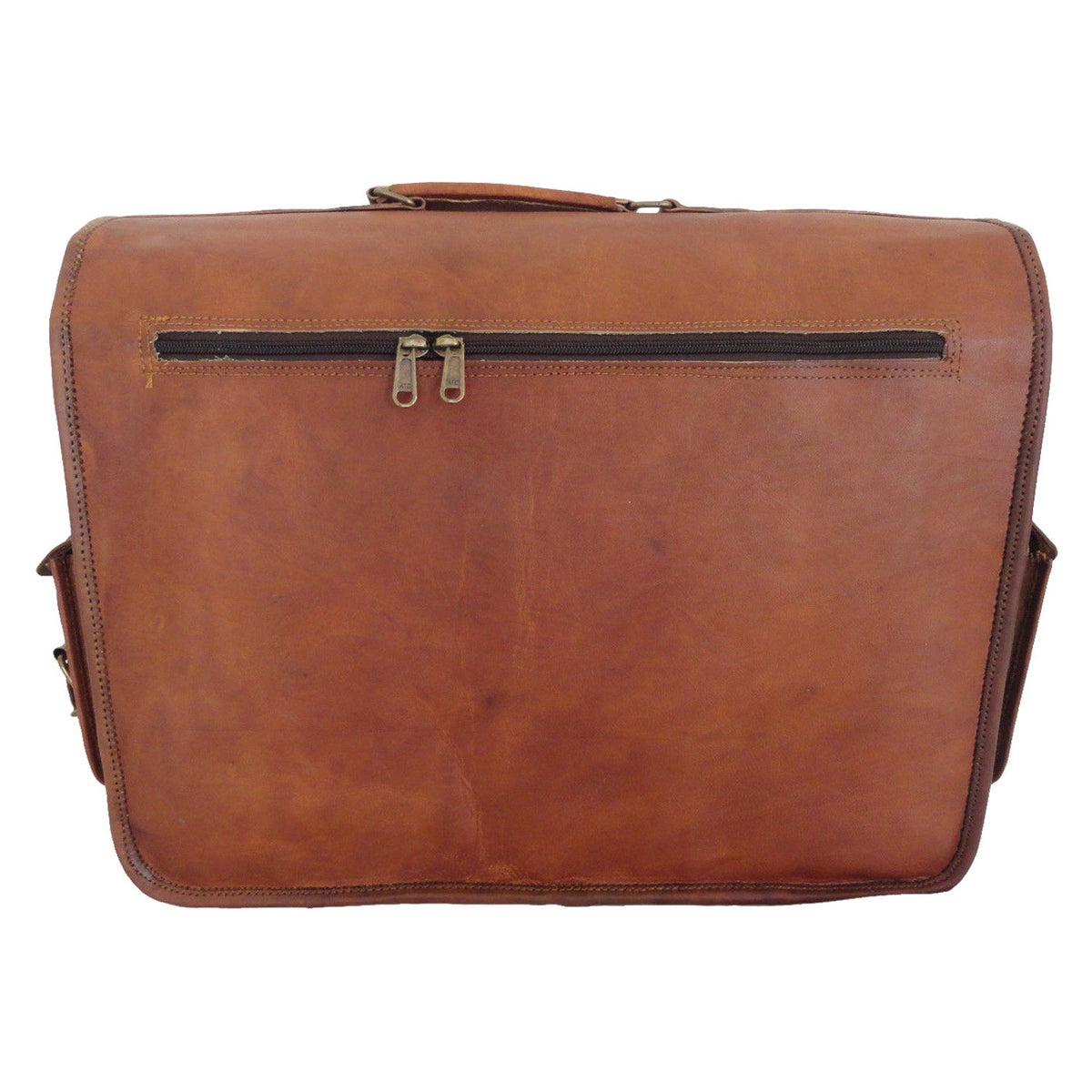 Vintage Brown Leather Laptop Satchel Briefcase – Valentine's Gift