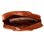 Vintage Brown Leather Laptop Messenger Briefcase – Unisex Satchel