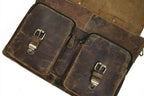 Buffalo Leather Messenger Bag – Personalized Briefcase 15"–18"