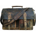 Buffalo Leather Messenger Bag – Personalized Briefcase 15"–18"