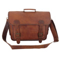 Vintage Brown Leather Laptop Satchel Briefcase – Valentine's Gift