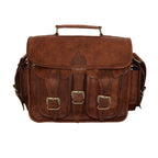 Personalized Vintage Leather DSLR Camera Saddle Satchel Bag