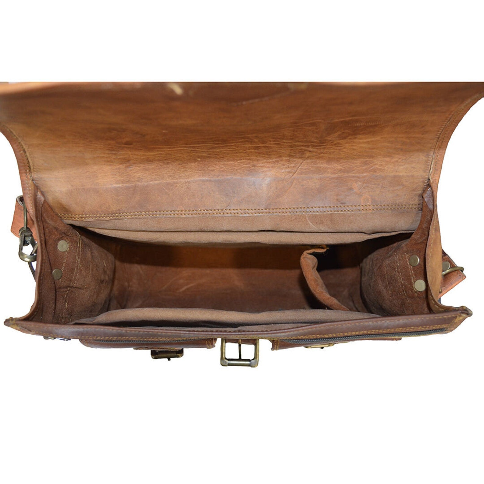 Personalized Vintage Leather DSLR Camera Saddle Satchel Bag
