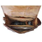 Personalized Vintage Leather DSLR Camera Saddle Satchel Bag