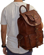Genuine Goat Leather Backpack – Travel & Laptop Rucksack