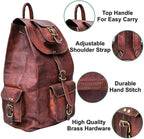 Genuine Goat Leather Backpack – Travel & Laptop Rucksack