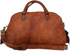 Full Grain Brown Leather Weekender Duffel Bag – Travel Gift