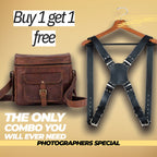 Leather Camera Bag + Dual Camera Harness – Photographer Gift Set