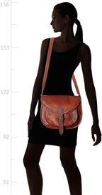 Women's Vintage Brown Leather Crossbody Sling Bag