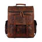 Genuine Buffalo Leather Backpack – Travel, Laptop & College Rucksack