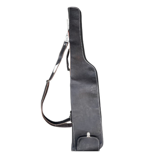Black full-length gun case with a long shoulder strap, shown upright on a white background.