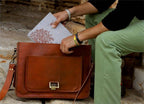 The Summit Leather Messenger — Brown