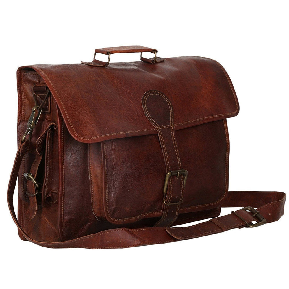 The Summit Leather Messenger — Brown