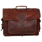 The Summit Leather Messenger — Brown