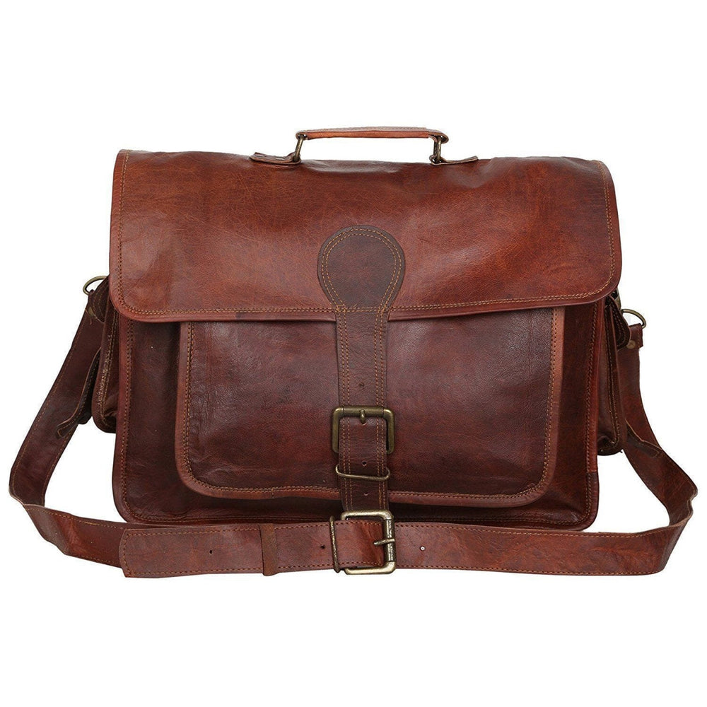 The Summit Leather Messenger — Brown