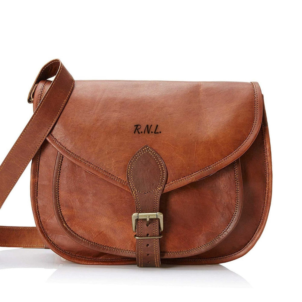 Women's Vintage Brown Leather Crossbody Sling Bag