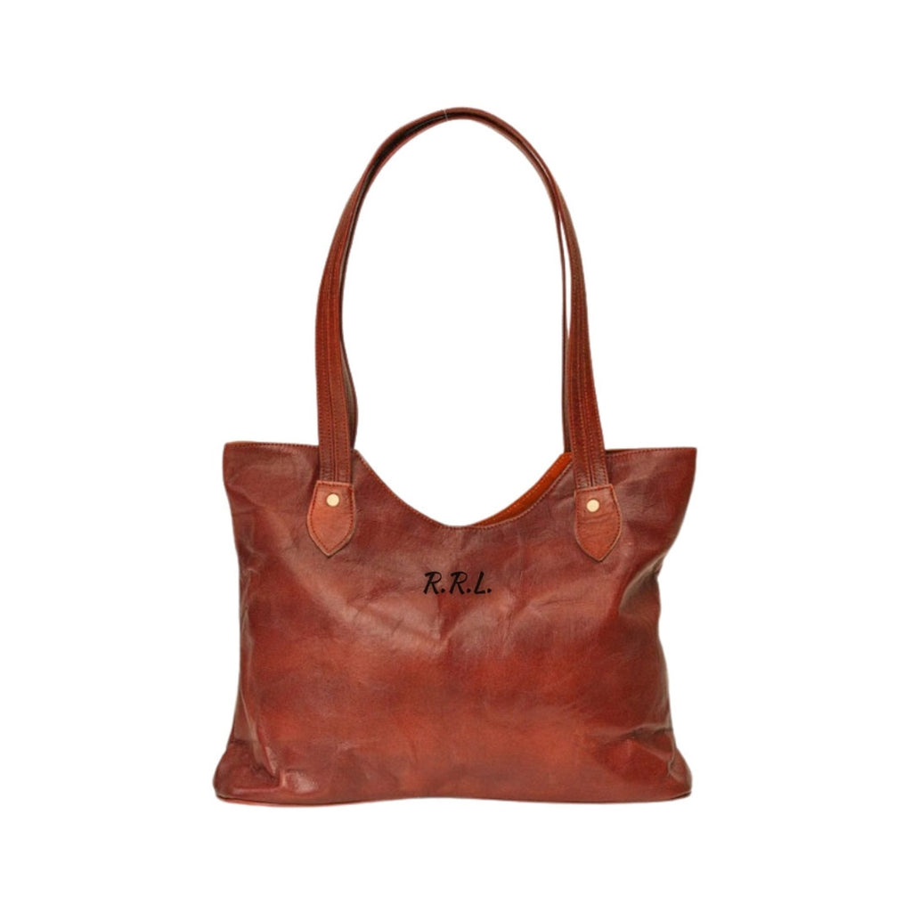 Women's Large Leather Tote Bag – Shoulder Handbag Gift for Her