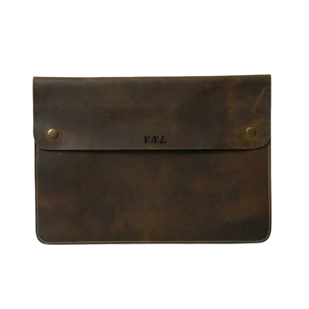 Leather MacBook Sleeve 13" & 14" – Personalized Laptop Case