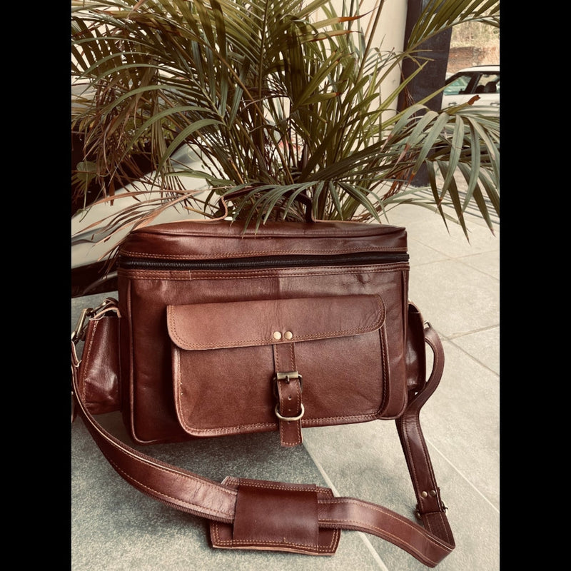 The Desert Leather Camera Satchel