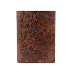 Vintage Embossed Leather Journal Set of 2 – Coptic Bound, 8"x6"