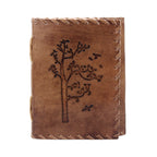 Vintage Tree Engraved Leather Journal Set of 2