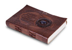 Buddha Palm Gem Embossed Leather Journal – Lock Closure, 8"x6"