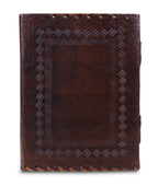 Vintage Leather Journal with Lock & Key – 8" Set of 2
