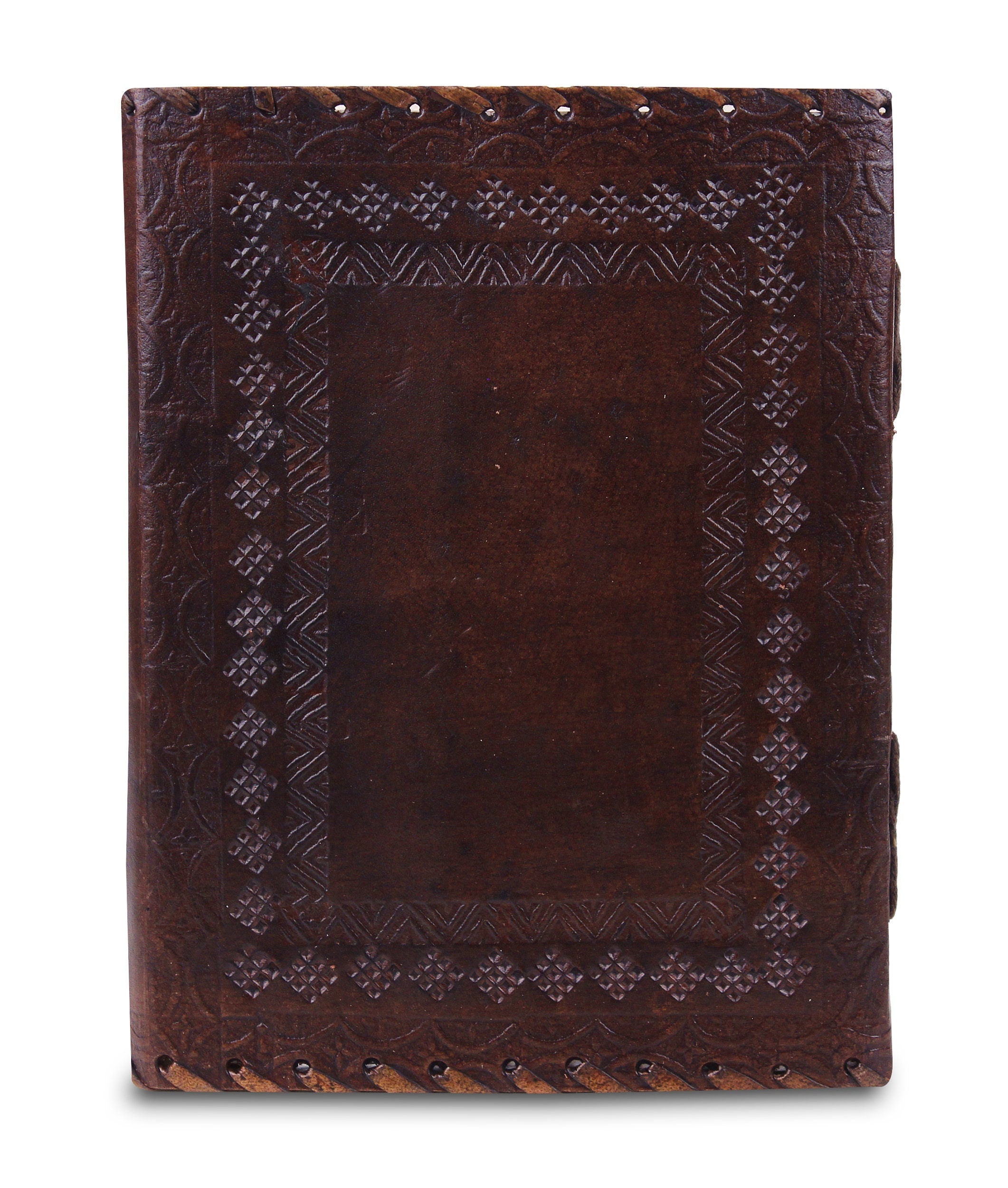 Vintage Leather Journal with Lock & Key – 8" Set of 2