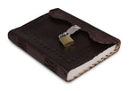 Vintage Leather Journal with Lock & Key – 8" Set of 2
