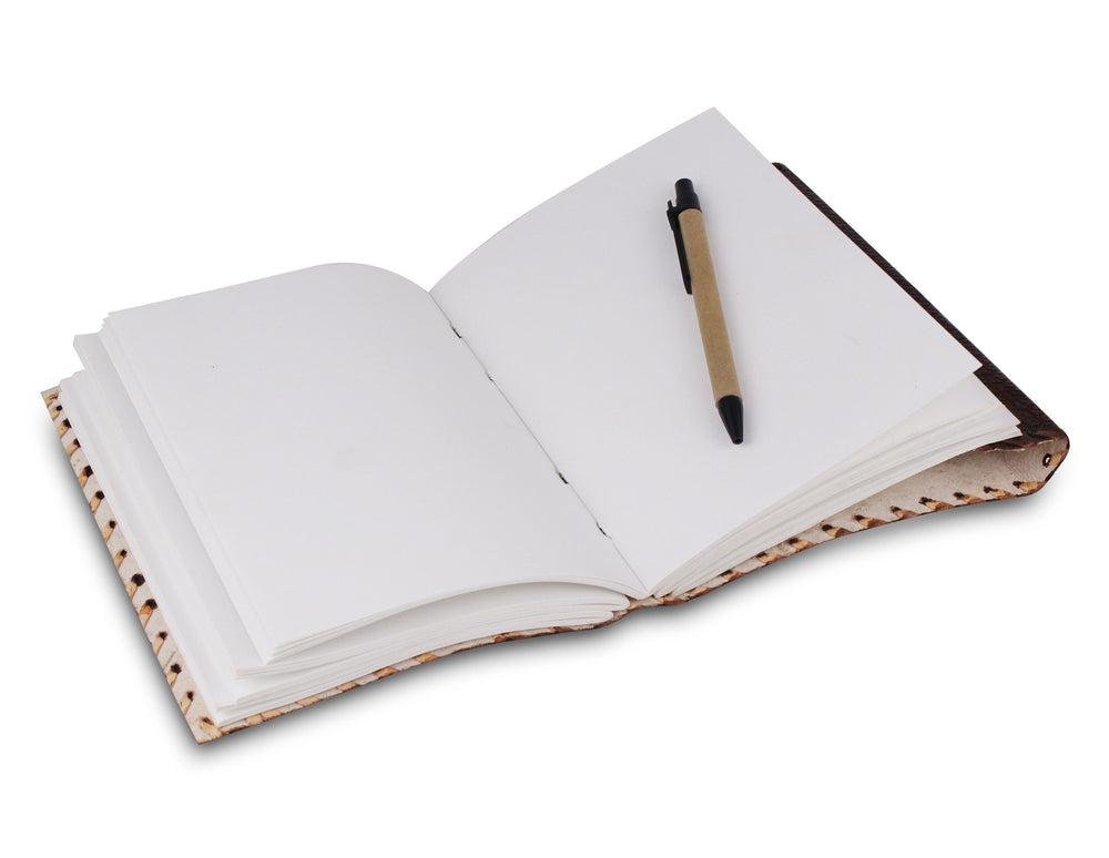 Handmade Dark Brown Leather Journal – 8" Lock Closure Notebook