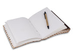 Handmade Dark Brown Leather Journal – 8" Lock Closure Notebook