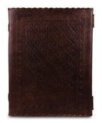 Vintage 7 Stone Dark Leather Journal – Handmade Writing Notebook