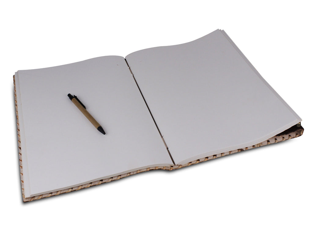 Large 7 Stones Dark Leather Journal – 13"x10" Sketchbook Diary