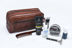 Genuine Leather Toiletry Bag – Travel Dopp Kit