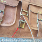 Large 18" Leather Laptop Messenger Briefcase