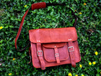 Leather Crossbody College Satchel Bag – 15/16" Unisex Messenger